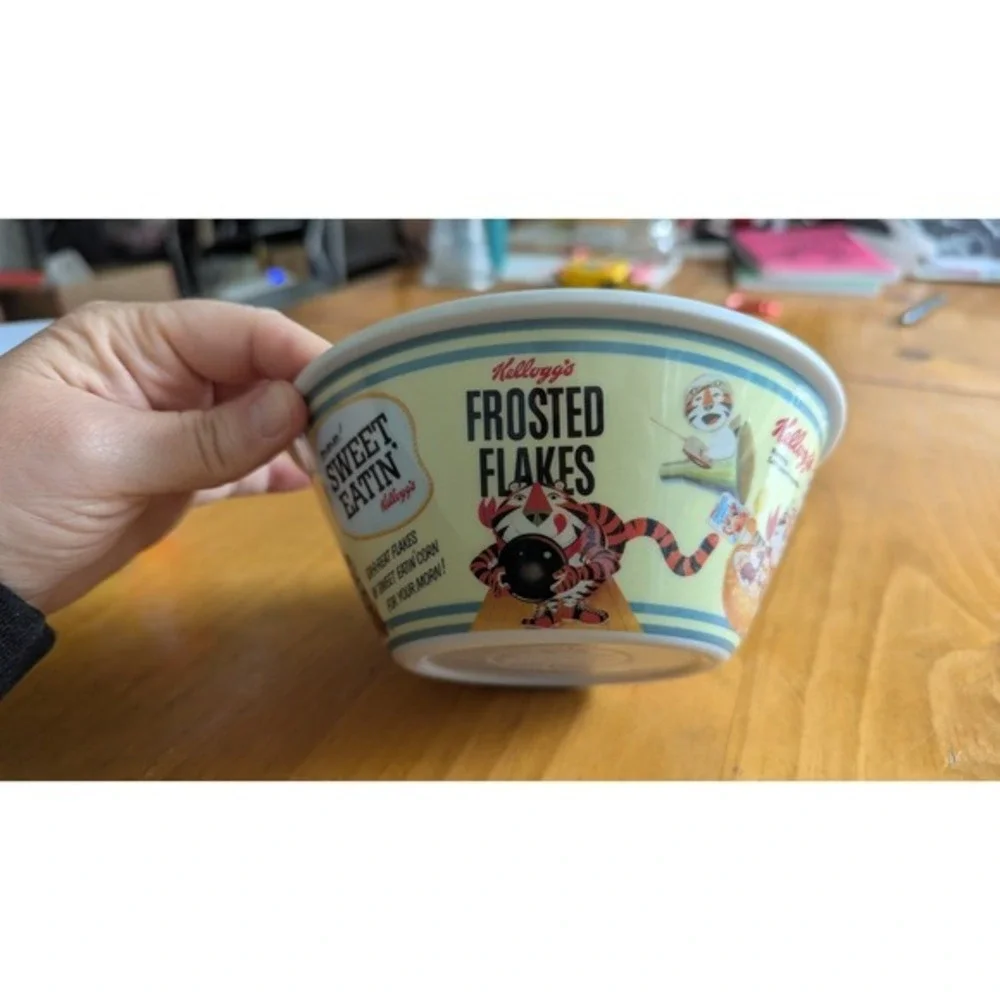 Kellogg's Vintage Style Cereal Bowl Set 5pc‎ Froot Loops Frosted Flakes Melamine